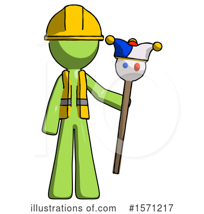 Royalty-Free (RF) Green Design Mascot Clipart Illustration by Leo Blanchette - Stock Sample #1571217
