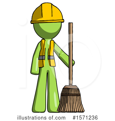 Royalty-Free (RF) Green Design Mascot Clipart Illustration by Leo Blanchette - Stock Sample #1571236