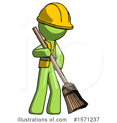 Royalty-Free (RF) Green Design Mascot Clipart Illustration by Leo Blanchette - Stock Sample #1571237