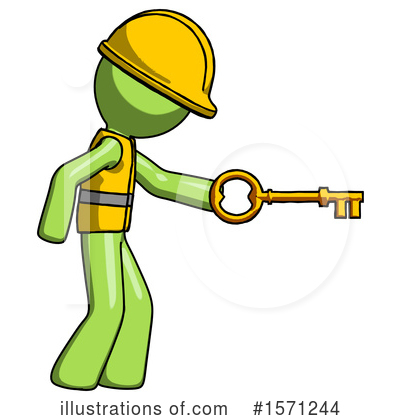 Royalty-Free (RF) Green Design Mascot Clipart Illustration by Leo Blanchette - Stock Sample #1571244