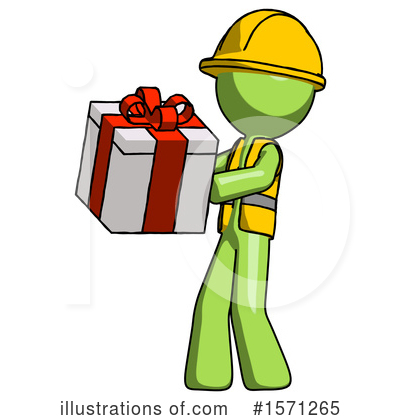 Royalty-Free (RF) Green Design Mascot Clipart Illustration by Leo Blanchette - Stock Sample #1571265