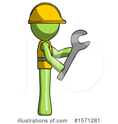 Royalty-Free (RF) Green Design Mascot Clipart Illustration by Leo Blanchette - Stock Sample #1571281