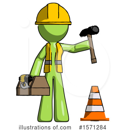 Royalty-Free (RF) Green Design Mascot Clipart Illustration by Leo Blanchette - Stock Sample #1571284