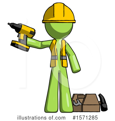 Royalty-Free (RF) Green Design Mascot Clipart Illustration by Leo Blanchette - Stock Sample #1571285