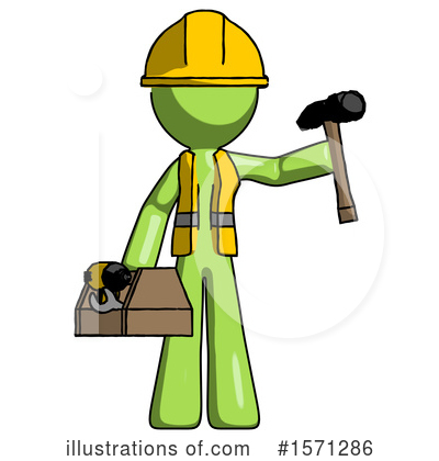 Royalty-Free (RF) Green Design Mascot Clipart Illustration by Leo Blanchette - Stock Sample #1571286