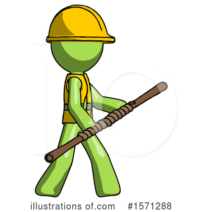 Royalty-Free (RF) Green Design Mascot Clipart Illustration by Leo Blanchette - Stock Sample #1571288