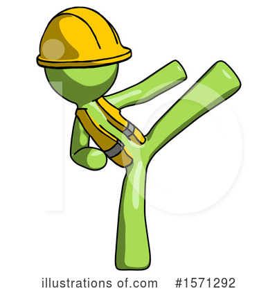 Royalty-Free (RF) Green Design Mascot Clipart Illustration by Leo Blanchette - Stock Sample #1571292