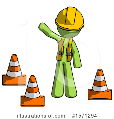 Royalty-Free (RF) Green Design Mascot Clipart Illustration by Leo Blanchette - Stock Sample #1571294