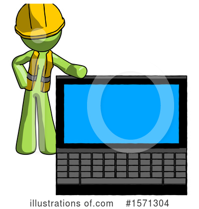 Royalty-Free (RF) Green Design Mascot Clipart Illustration by Leo Blanchette - Stock Sample #1571304