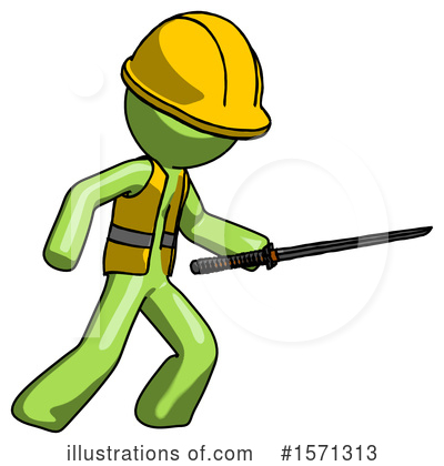Royalty-Free (RF) Green Design Mascot Clipart Illustration by Leo Blanchette - Stock Sample #1571313