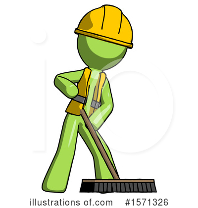 Royalty-Free (RF) Green Design Mascot Clipart Illustration by Leo Blanchette - Stock Sample #1571326