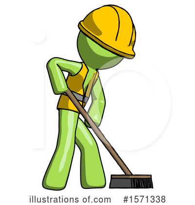 Royalty-Free (RF) Green Design Mascot Clipart Illustration by Leo Blanchette - Stock Sample #1571338