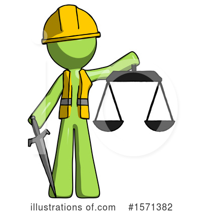 Royalty-Free (RF) Green Design Mascot Clipart Illustration by Leo Blanchette - Stock Sample #1571382