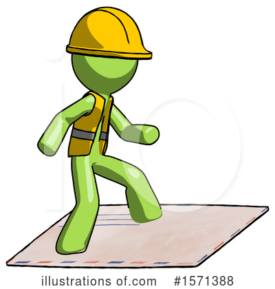 Royalty-Free (RF) Green Design Mascot Clipart Illustration by Leo Blanchette - Stock Sample #1571388