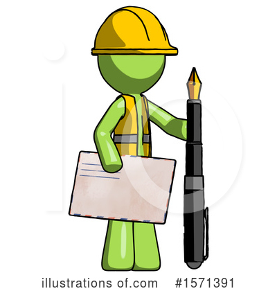 Royalty-Free (RF) Green Design Mascot Clipart Illustration by Leo Blanchette - Stock Sample #1571391
