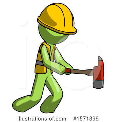 Royalty-Free (RF) Green Design Mascot Clipart Illustration by Leo Blanchette - Stock Sample #1571399