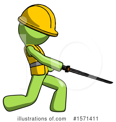 Royalty-Free (RF) Green Design Mascot Clipart Illustration by Leo Blanchette - Stock Sample #1571411