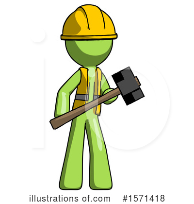 Royalty-Free (RF) Green Design Mascot Clipart Illustration by Leo Blanchette - Stock Sample #1571418