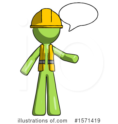 Royalty-Free (RF) Green Design Mascot Clipart Illustration by Leo Blanchette - Stock Sample #1571419