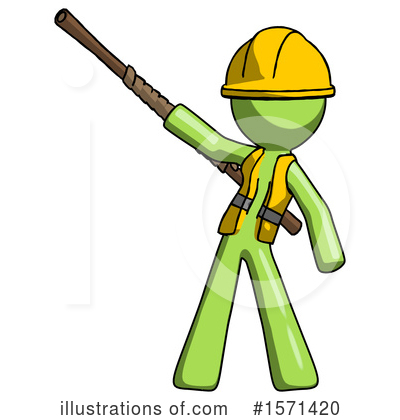 Royalty-Free (RF) Green Design Mascot Clipart Illustration by Leo Blanchette - Stock Sample #1571420