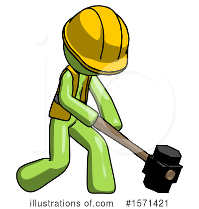 Royalty-Free (RF) Green Design Mascot Clipart Illustration by Leo Blanchette - Stock Sample #1571421