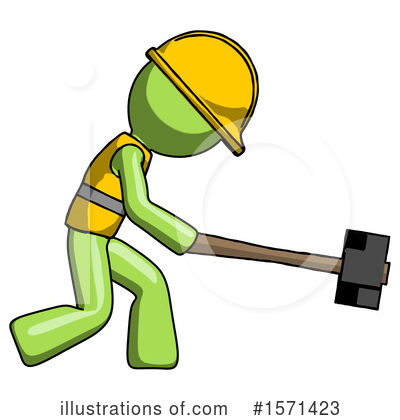 Royalty-Free (RF) Green Design Mascot Clipart Illustration by Leo Blanchette - Stock Sample #1571423