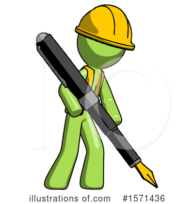 Royalty-Free (RF) Green Design Mascot Clipart Illustration by Leo Blanchette - Stock Sample #1571436