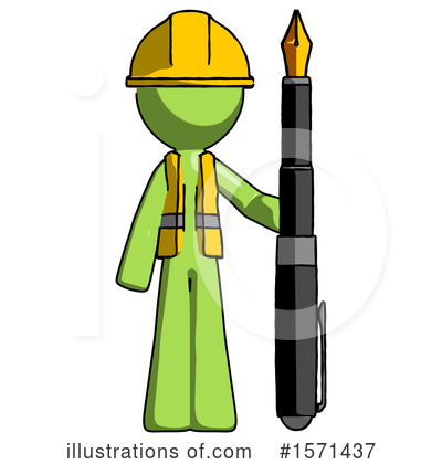 Royalty-Free (RF) Green Design Mascot Clipart Illustration by Leo Blanchette - Stock Sample #1571437