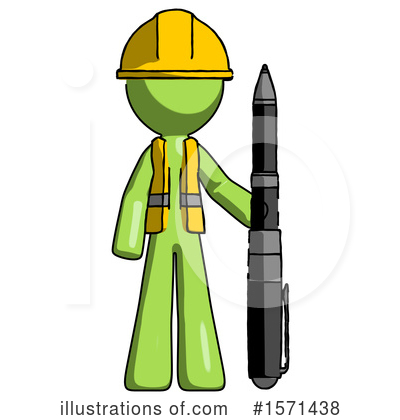 Royalty-Free (RF) Green Design Mascot Clipart Illustration by Leo Blanchette - Stock Sample #1571438