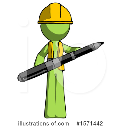 Royalty-Free (RF) Green Design Mascot Clipart Illustration by Leo Blanchette - Stock Sample #1571442