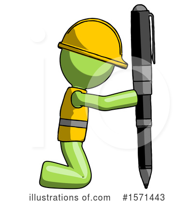Royalty-Free (RF) Green Design Mascot Clipart Illustration by Leo Blanchette - Stock Sample #1571443