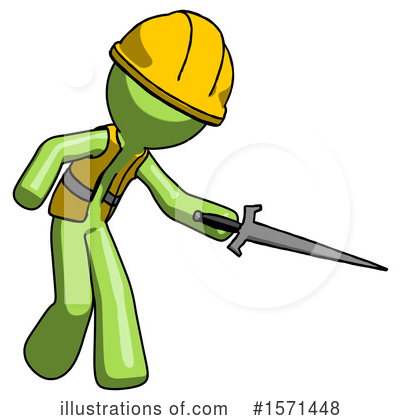 Royalty-Free (RF) Green Design Mascot Clipart Illustration by Leo Blanchette - Stock Sample #1571448