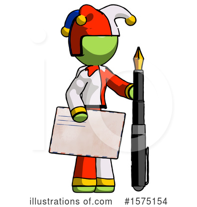 Royalty-Free (RF) Green Design Mascot Clipart Illustration by Leo Blanchette - Stock Sample #1575154