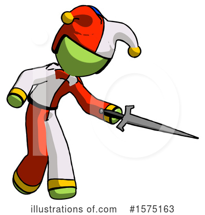 Royalty-Free (RF) Green Design Mascot Clipart Illustration by Leo Blanchette - Stock Sample #1575163