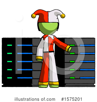 Royalty-Free (RF) Green Design Mascot Clipart Illustration by Leo Blanchette - Stock Sample #1575201
