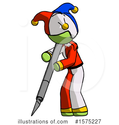 Royalty-Free (RF) Green Design Mascot Clipart Illustration by Leo Blanchette - Stock Sample #1575227
