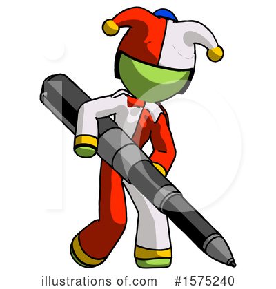 Royalty-Free (RF) Green Design Mascot Clipart Illustration by Leo Blanchette - Stock Sample #1575240