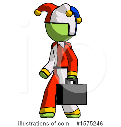 Royalty-Free (RF) Green Design Mascot Clipart Illustration by Leo Blanchette - Stock Sample #1575246