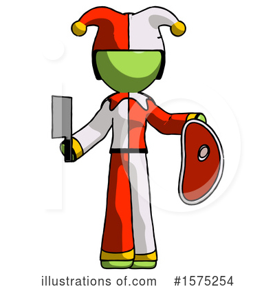 Royalty-Free (RF) Green Design Mascot Clipart Illustration by Leo Blanchette - Stock Sample #1575254