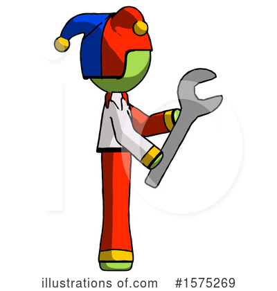 Royalty-Free (RF) Green Design Mascot Clipart Illustration by Leo Blanchette - Stock Sample #1575269