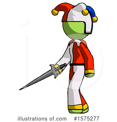 Royalty-Free (RF) Green Design Mascot Clipart Illustration by Leo Blanchette - Stock Sample #1575277