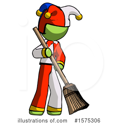 Royalty-Free (RF) Green Design Mascot Clipart Illustration by Leo Blanchette - Stock Sample #1575306