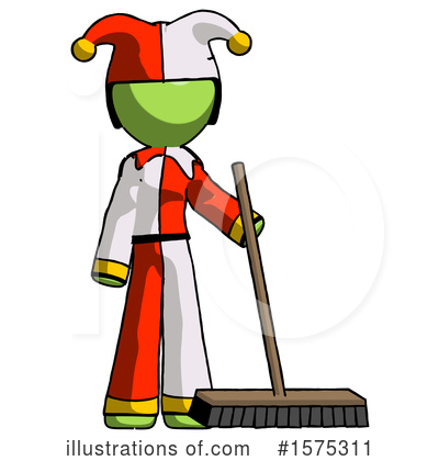 Royalty-Free (RF) Green Design Mascot Clipart Illustration by Leo Blanchette - Stock Sample #1575311