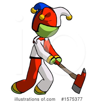 Royalty-Free (RF) Green Design Mascot Clipart Illustration by Leo Blanchette - Stock Sample #1575377