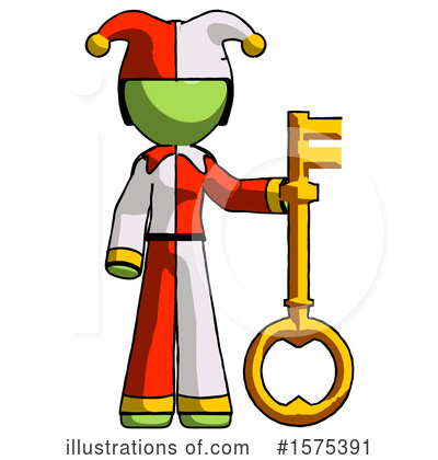 Royalty-Free (RF) Green Design Mascot Clipart Illustration by Leo Blanchette - Stock Sample #1575391