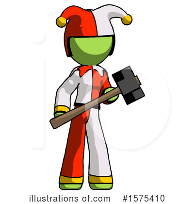 Royalty-Free (RF) Green Design Mascot Clipart Illustration by Leo Blanchette - Stock Sample #1575410