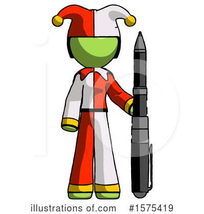 Royalty-Free (RF) Green Design Mascot Clipart Illustration by Leo Blanchette - Stock Sample #1575419