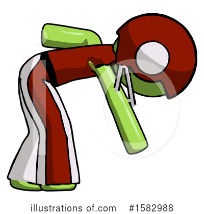 Royalty-Free (RF) Green Design Mascot Clipart Illustration by Leo Blanchette - Stock Sample #1582988