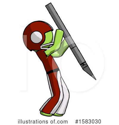 Royalty-Free (RF) Green Design Mascot Clipart Illustration by Leo Blanchette - Stock Sample #1583030
