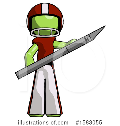 Royalty-Free (RF) Green Design Mascot Clipart Illustration by Leo Blanchette - Stock Sample #1583055